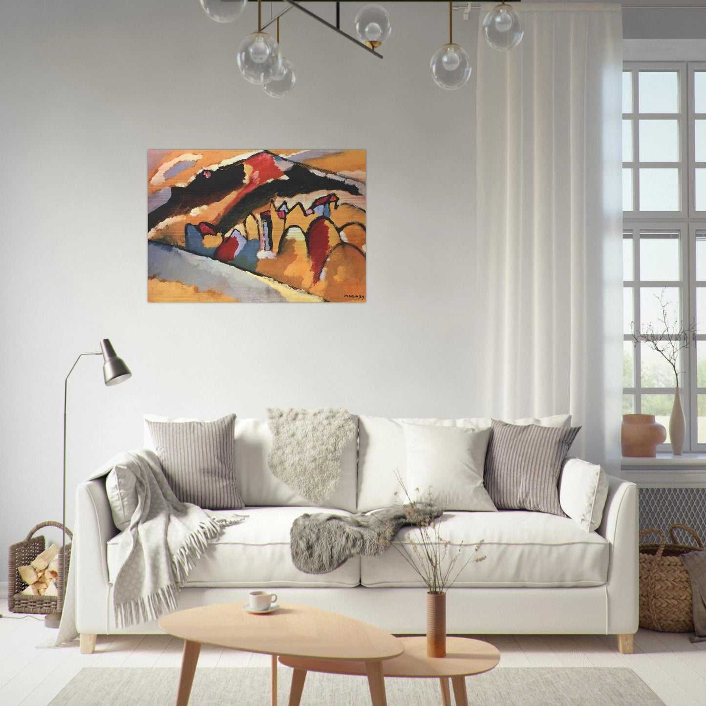 STUDY FOR AUTUMN 1909 - Wassily Kandinsky Brushed Aluminum Print - 70x100 cm / 28x40 inches | Wassily Kandinsky Aluminum Print | Wassily Kandinsky Prints