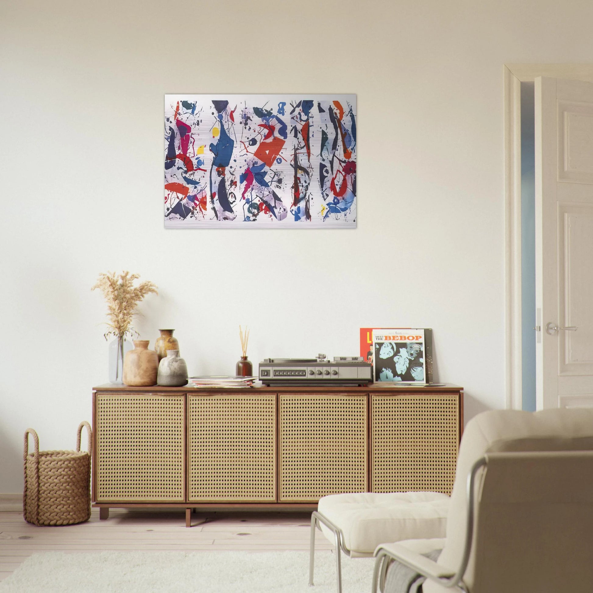 The Five Continents - Sam Francis Brushed Aluminum Print - 70x100 cm / 28x40 inches | Sam Francis Aluminum Print | Sam Francis Prints