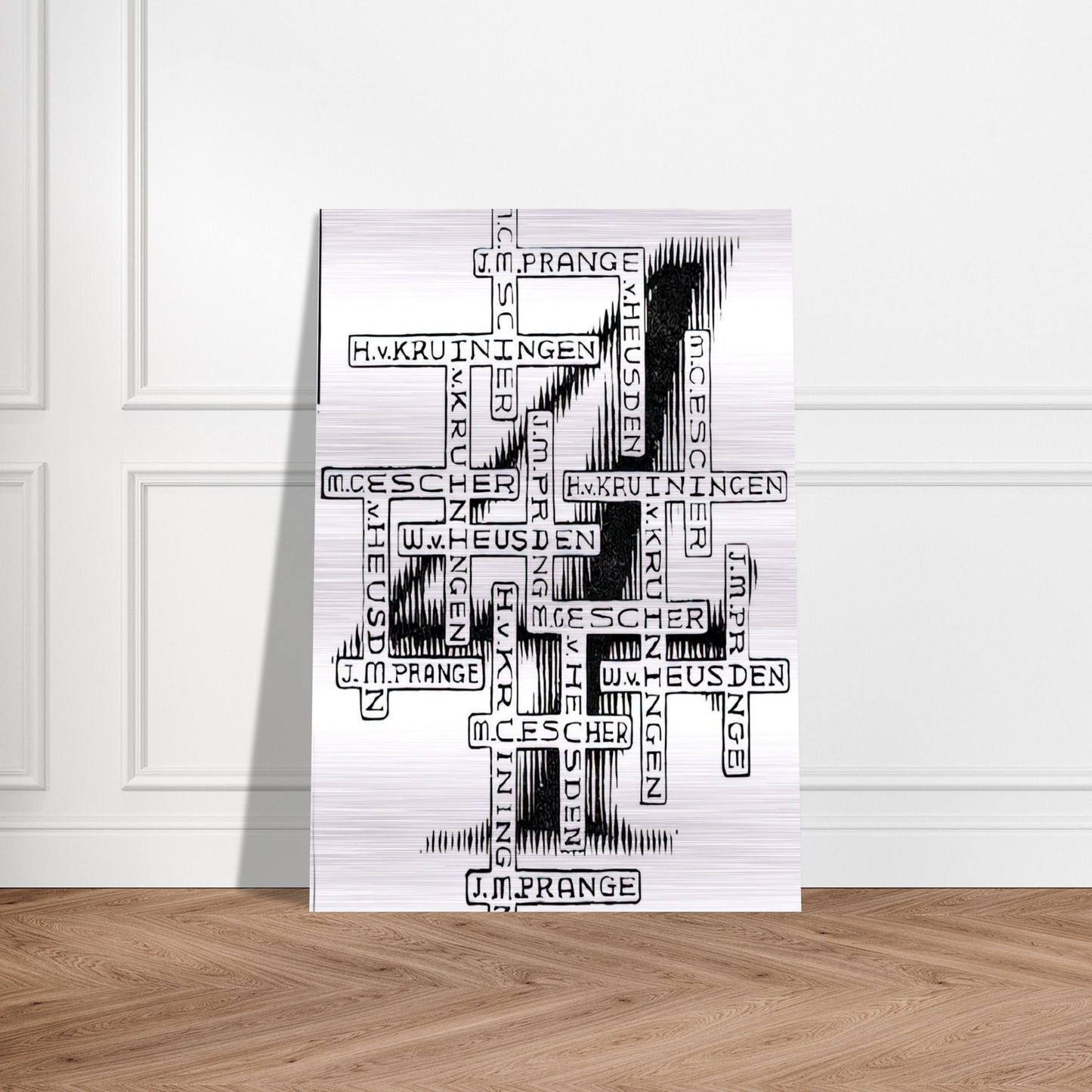 ESCHER (29) - MC Escher Brushed Aluminum Print - 70x100 cm / 28x40 inches | MC Escher Aluminum Print | MC Escher Prints