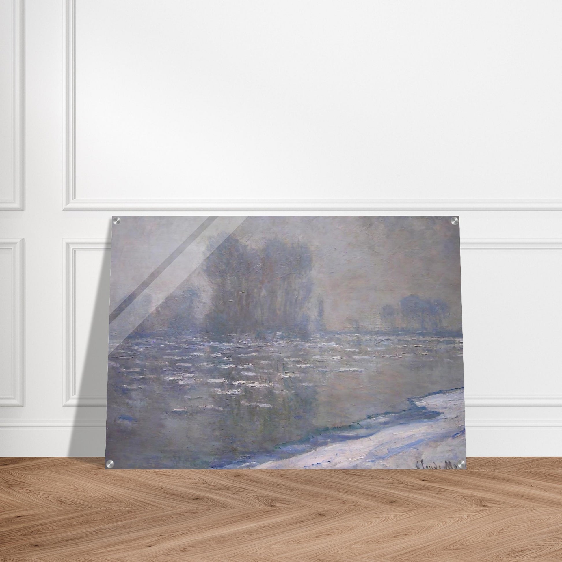 Ice Floes, Misty Morning - claude monet Acrylic Print - 70x100 cm / 28x40″ inches