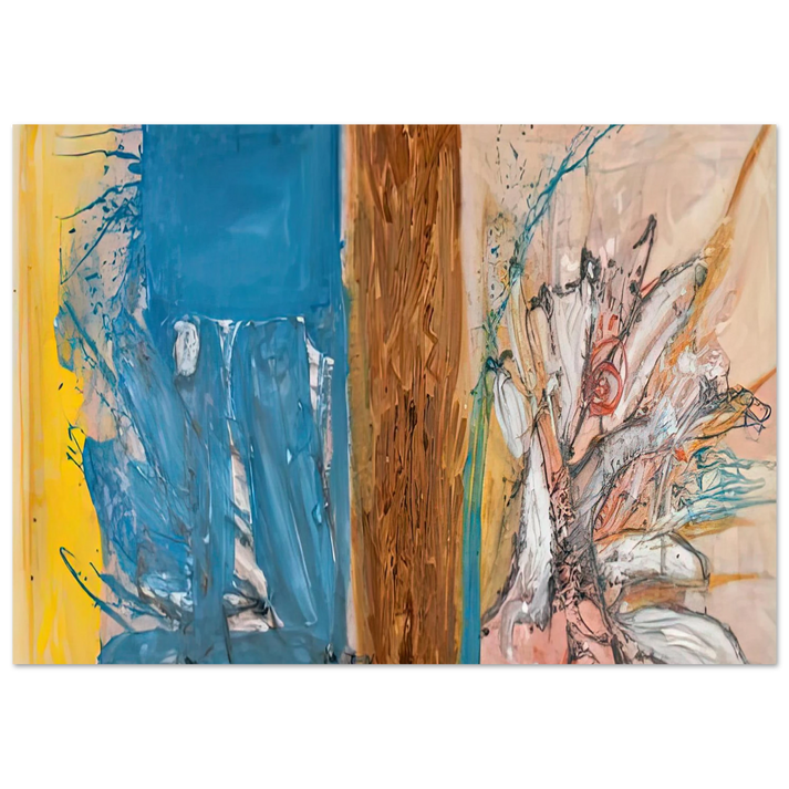 Helen Frankenthaler - The FaÃƒÂ§ade, 1954- Wall Art - 60x80 cm / 24x32 inches - Premium Wooden Framed Poster With Fine Art Paper-canvas - White frame