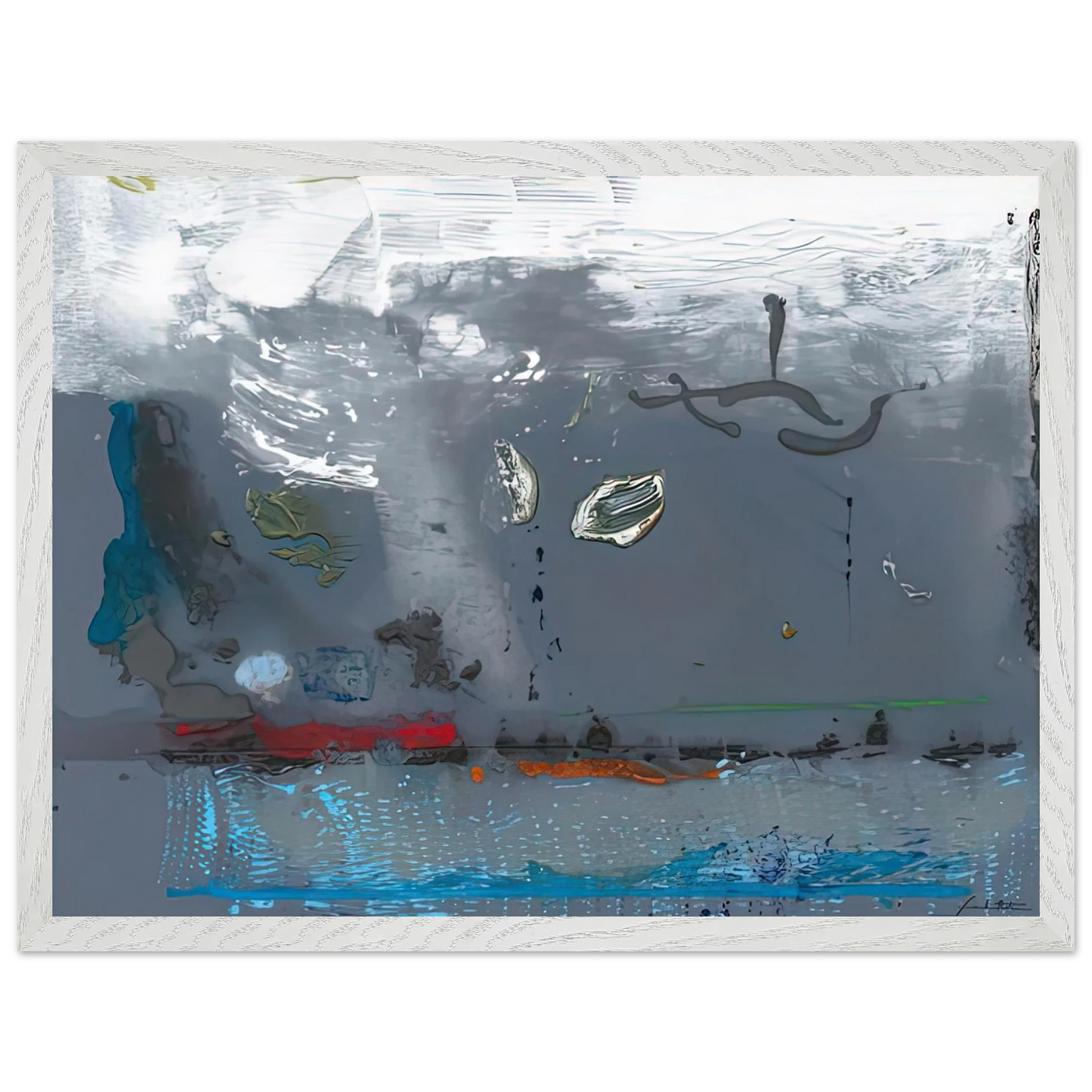 Helen Frankenthaler - Vespers, 1992- Wall Art - 30x40 cm / 12x16 inches - Premium Wooden Framed Poster With Fine Art Paper-canvas - Black frame