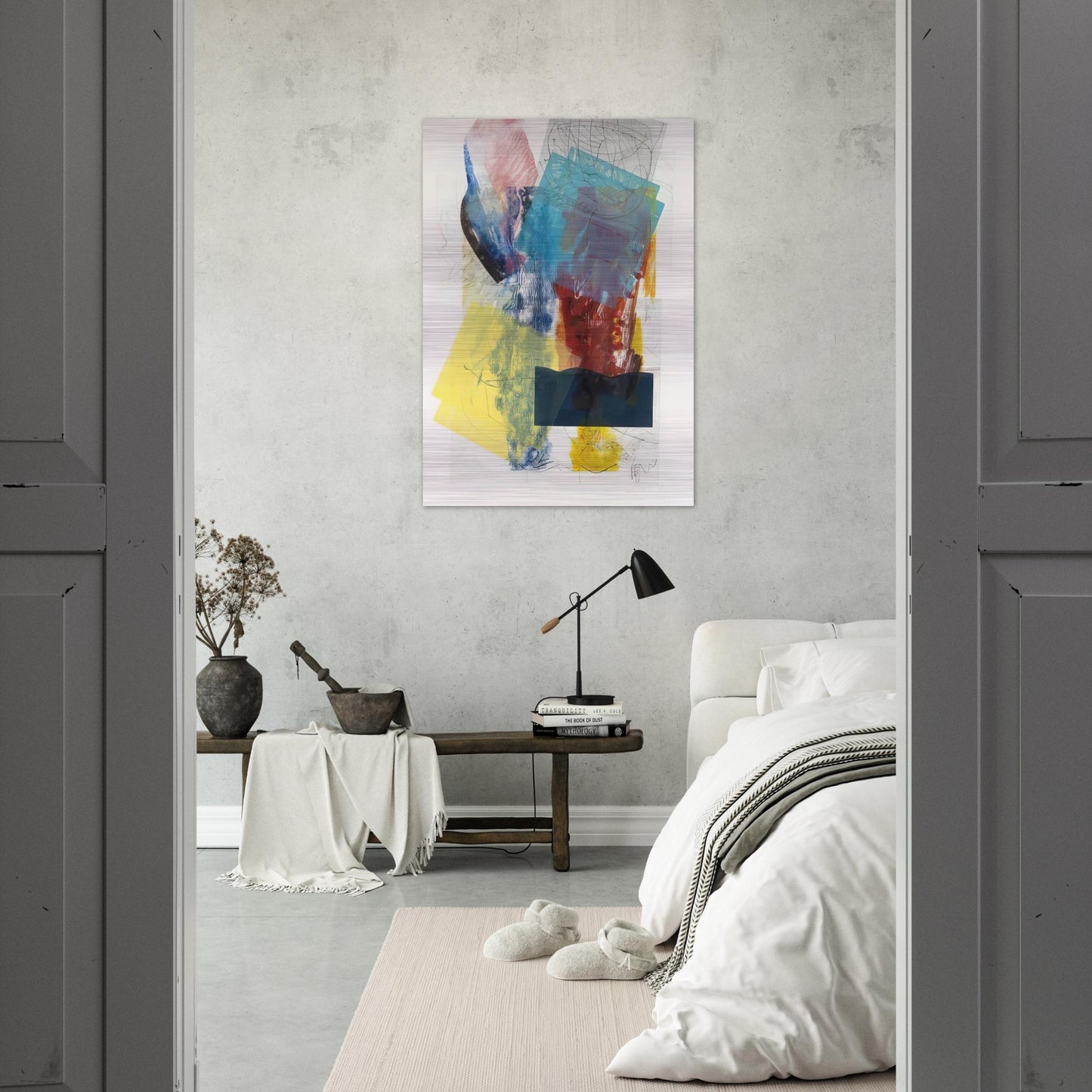 Aviation 3 - Sam Gilliam Brushed Aluminum Print - 70x100 cm / 28x40 inches | Sam Gilliam Aluminum Print | Sam Gilliam Prints