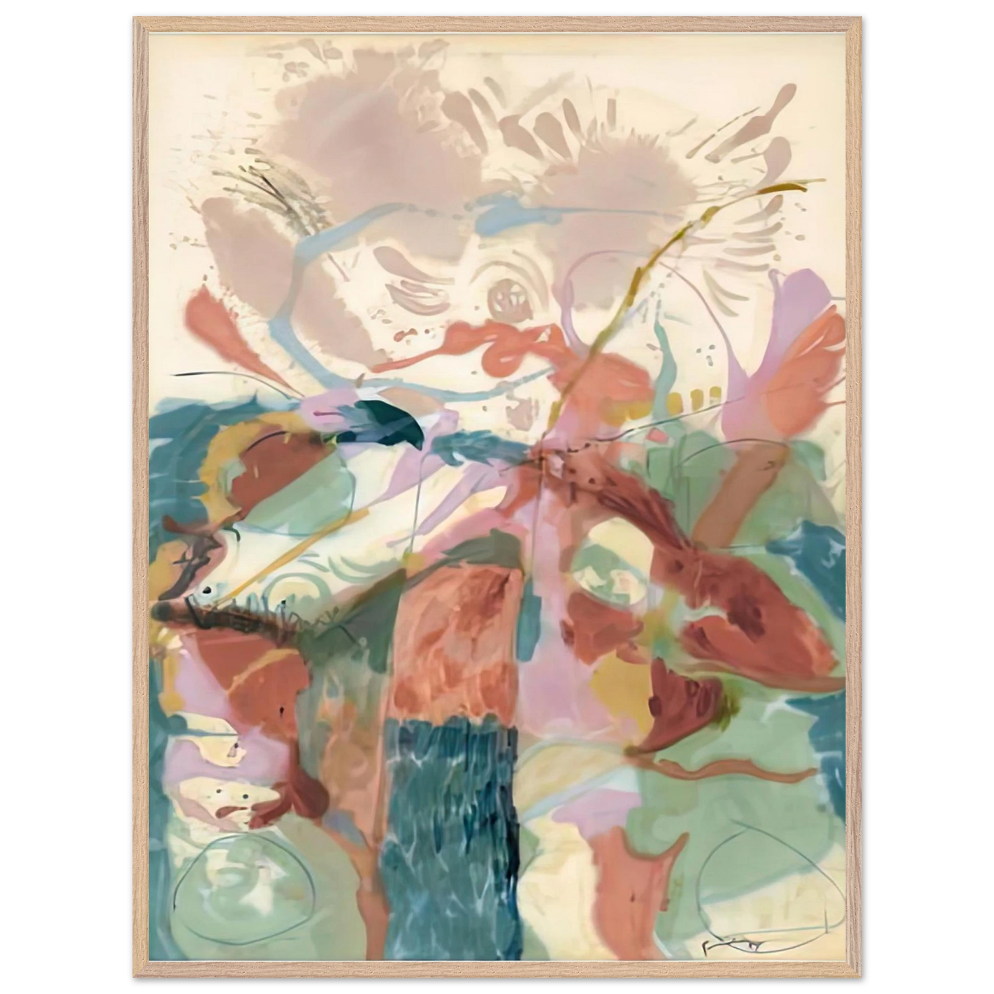 Helen Frankenthaler - Jacob's Ladder, 1957- Wall Art - 28x40 inches / 70x70 cm - Canvas (Imperial)-canvas - -