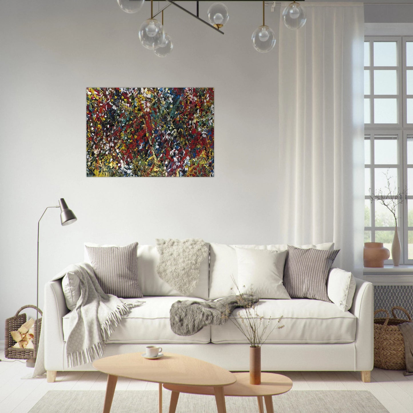 Composition - Jean-Paul Riopelle Brushed Aluminum Print - 70x100 cm / 28x40 inches | Jean-Paul Riopelle Aluminum Print | Jean-Paul Riopelle Prints