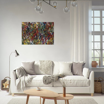 Composition - Jean-Paul Riopelle Brushed Aluminum Print - 70x100 cm / 28x40 inches | Jean-Paul Riopelle Aluminum Print | Jean-Paul Riopelle Prints
