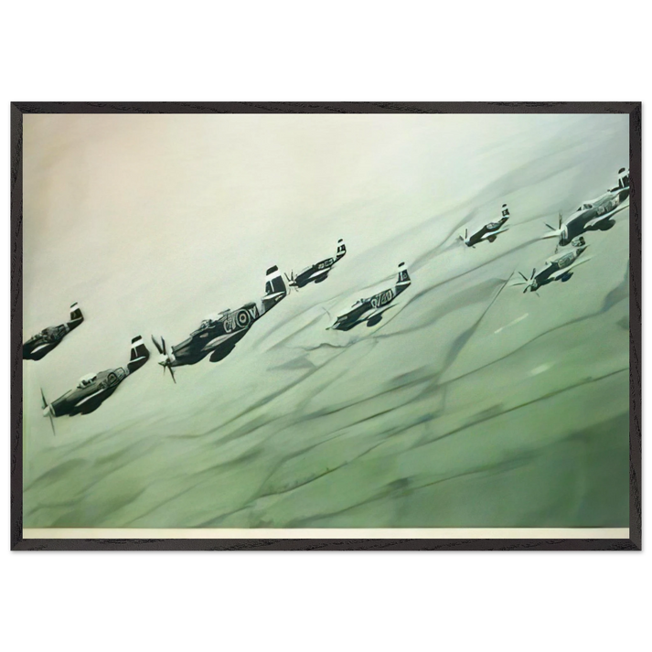 MUSTANG STAFFEL 1964 - Gerhard Richter 70x100 cm / 28x40 inches Framed Art Print – Black Wooden Frame
