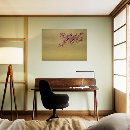 Colors on Pale Yellow - 1975 - Robert Goodnough Brushed Aluminum Print - 70x100 cm / 28x40 inches | Robert Goodnough Aluminum Print | Robert Goodnough Prints