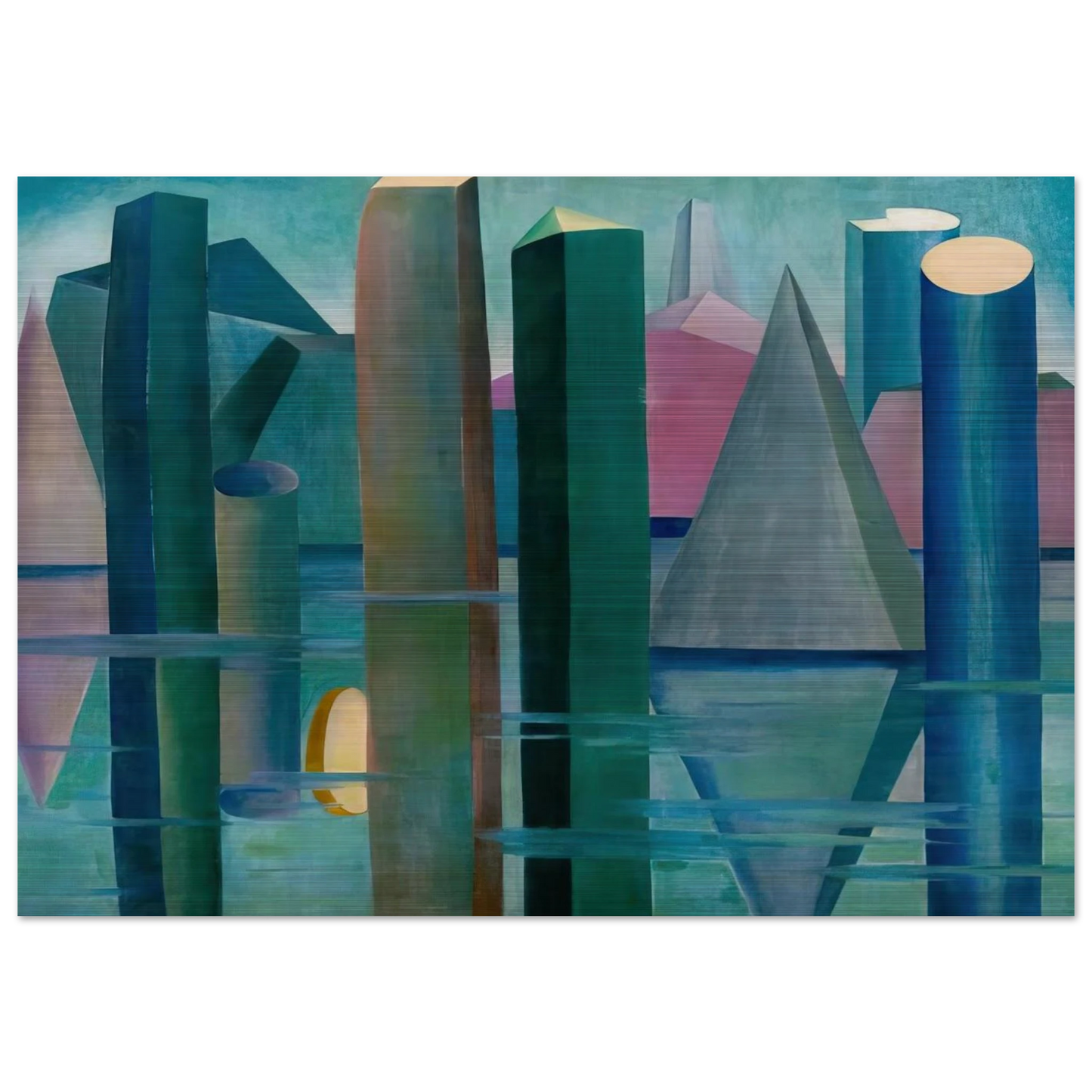 Calmaria II - Tarsila do Amaral Brushed Aluminum Print - 70x100 cm / 28x40 inches | Tarsila do Amaral Aluminum Print | Tarsila do Amaral Prints