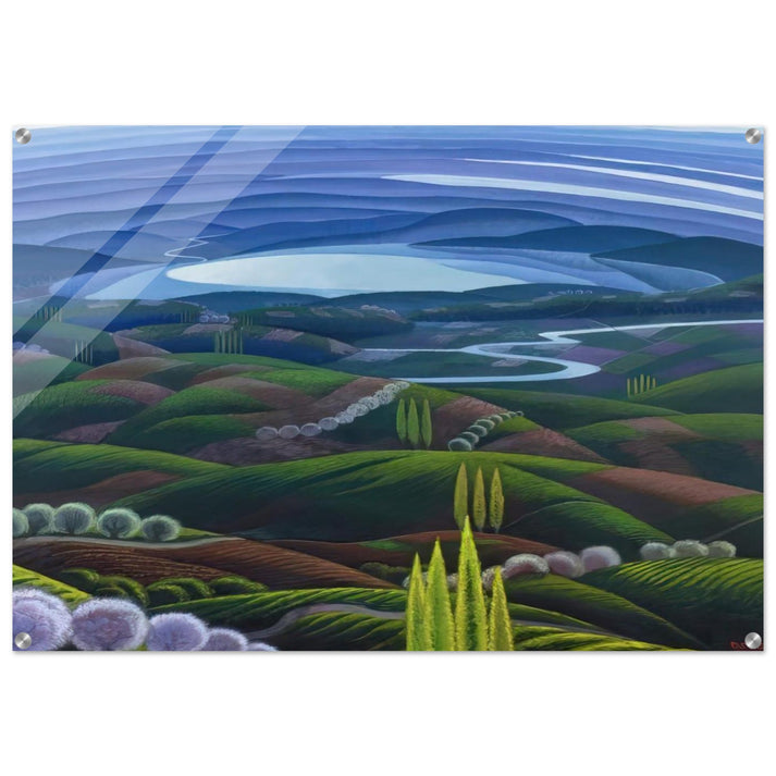 Umbria primavera - 1945 - Gerardo Dottori Acrylic Print - 70x100 cm / 28x40″ inches