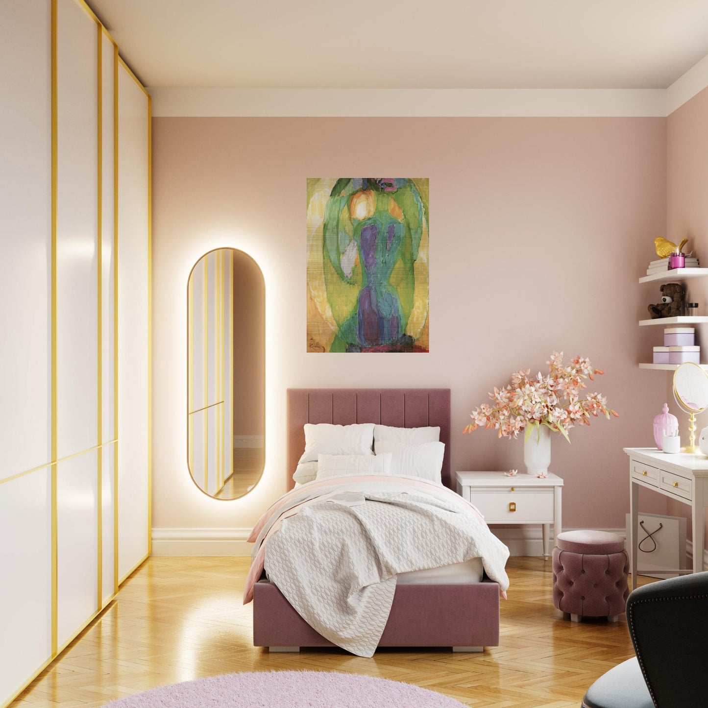 Oval mirror - Frantisek Kupka Brushed Aluminum Print - 70x100 cm / 28x40 inches | Frantisek Kupka Aluminum Print | Frantisek Kupka Prints