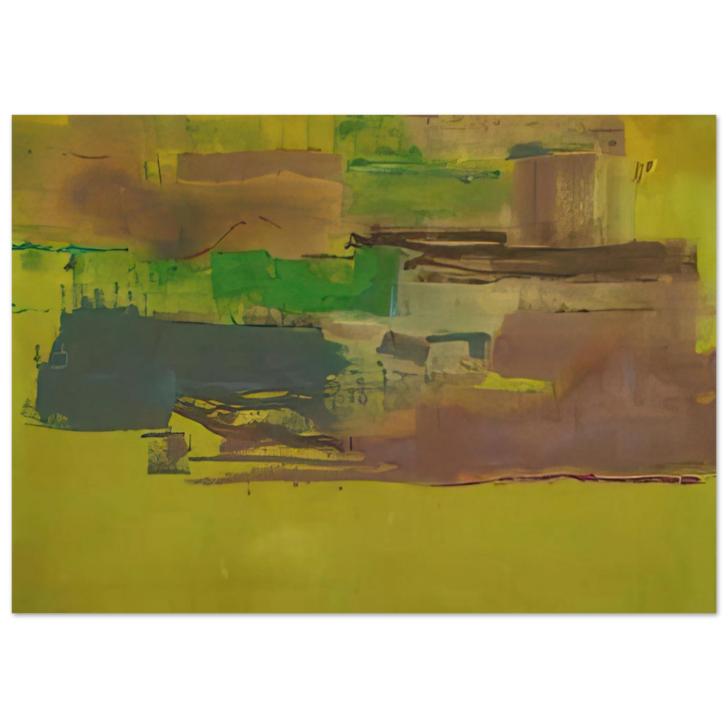 Helen Frankenthaler - August Deep - 1978 Wall art - 13x18 cm / 5x7 inches - Fine Art Poster-canvas - -