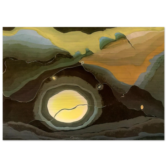 Me and the Moon - 1937 - Arthur Dove Brushed Aluminum Print - 70x100 cm / 28x40 inches | Arthur Dove Aluminum Print | Arthur Dove Prints