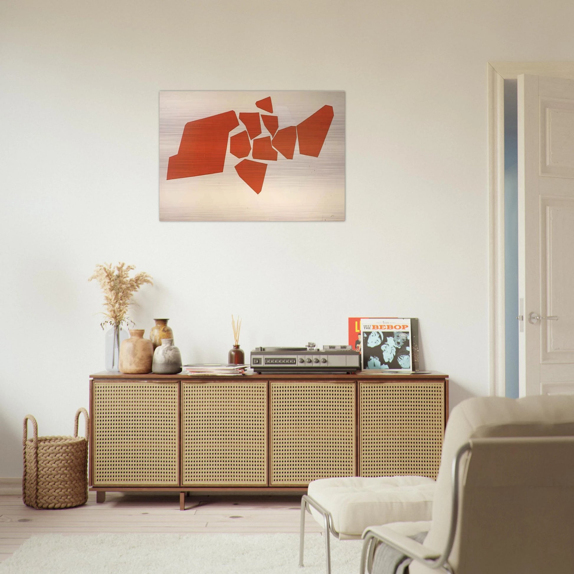 Large Fragemented Shapes - 1968 - Robert Goodnough Brushed Aluminum Print - 70x100 cm / 28x40 inches | Robert Goodnough Aluminum Print | Robert Goodnough Prints