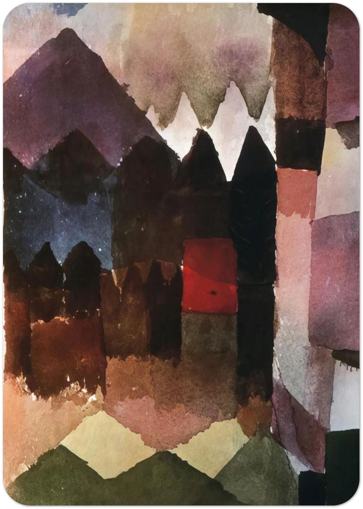 HAIRDRYER IN MARC S GARDEN 1915 By Paul Klee Pack of 10 Post Cards | Paul Klee Post Cards | A6 (10.5 x 14.8 cm) - 4.1 x 5.8 inches