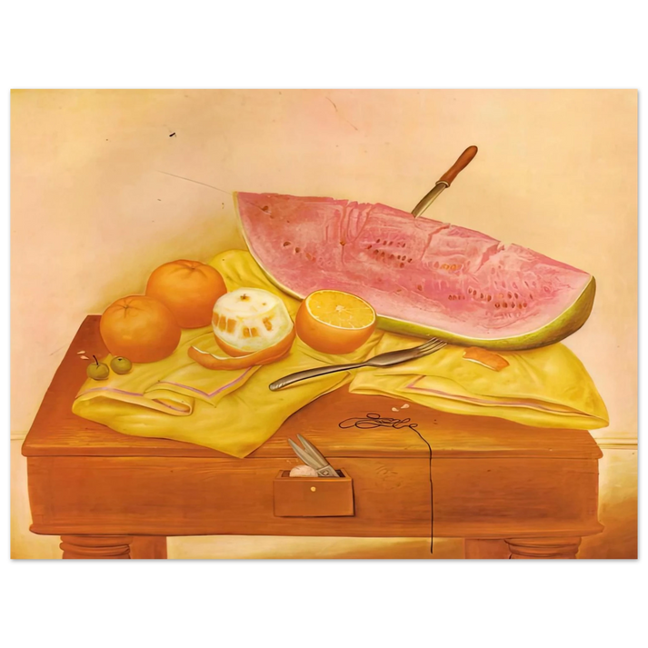 Fernando Botero - WATERMELONS AND ORANGES  75x100 cm / 30x40inches Fine Art Poster