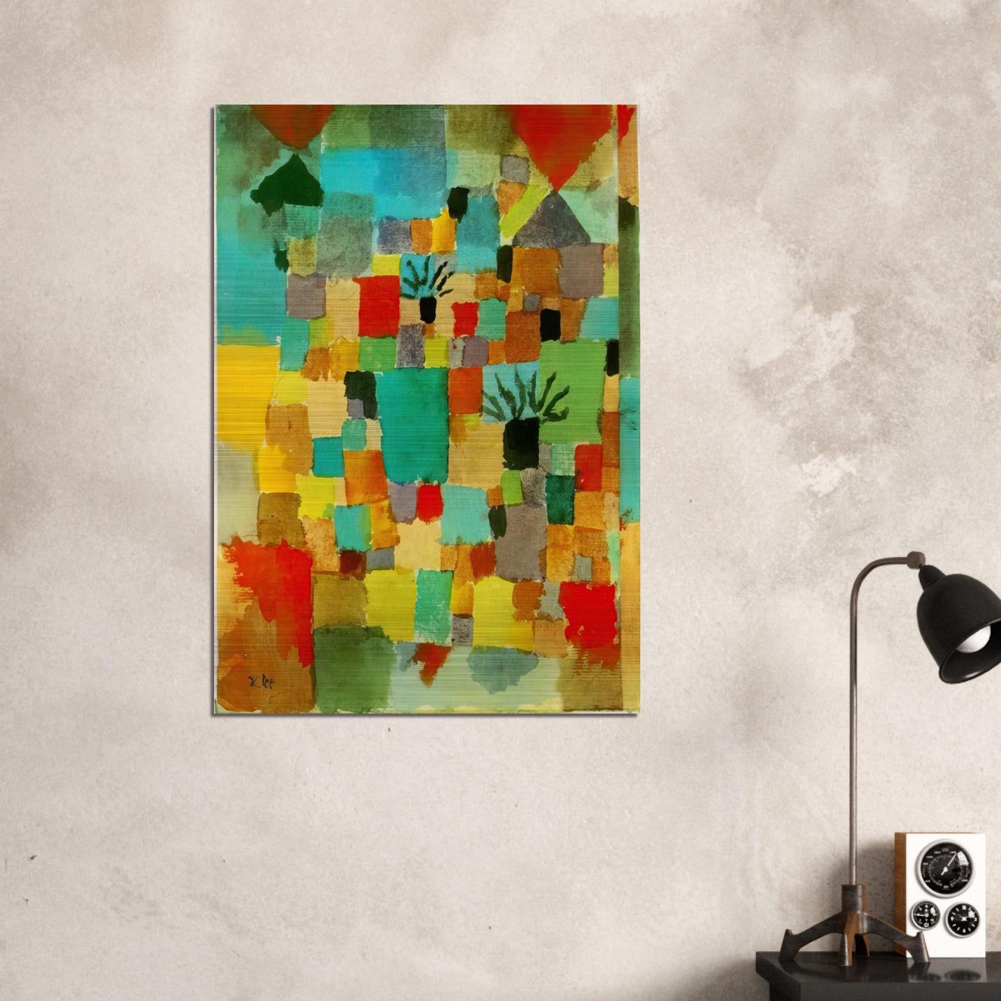 SOUTHERN TUNISIAN GARDENS 1919 - Paul Klee Brushed Aluminum Print - 70x100 cm / 28x40 inches | Paul Klee Aluminum Print | Paul Klee Prints