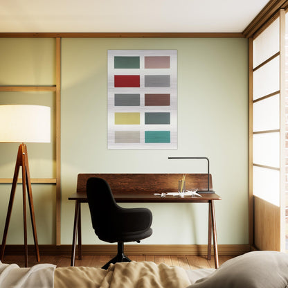 TEN COLOURS 1966 - Gerhard Richter Brushed Aluminum Print - 70x100 cm / 28x40 inches | Gerhard Richter Aluminum Print | Gerhard Richter Prints