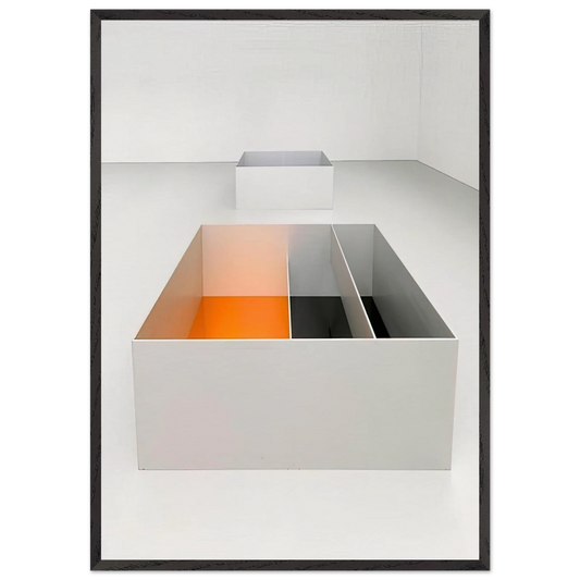 Untitled 89-3 Menziken - 1989 - Donald Judd 70x100 cm / 28x40 inches Framed Art Print – Black Wooden Frame
