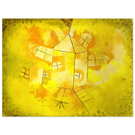 Paul Klee - REVOLVING HOUSE 1921  75x100 cm / 30x40inches Fine Art Poster