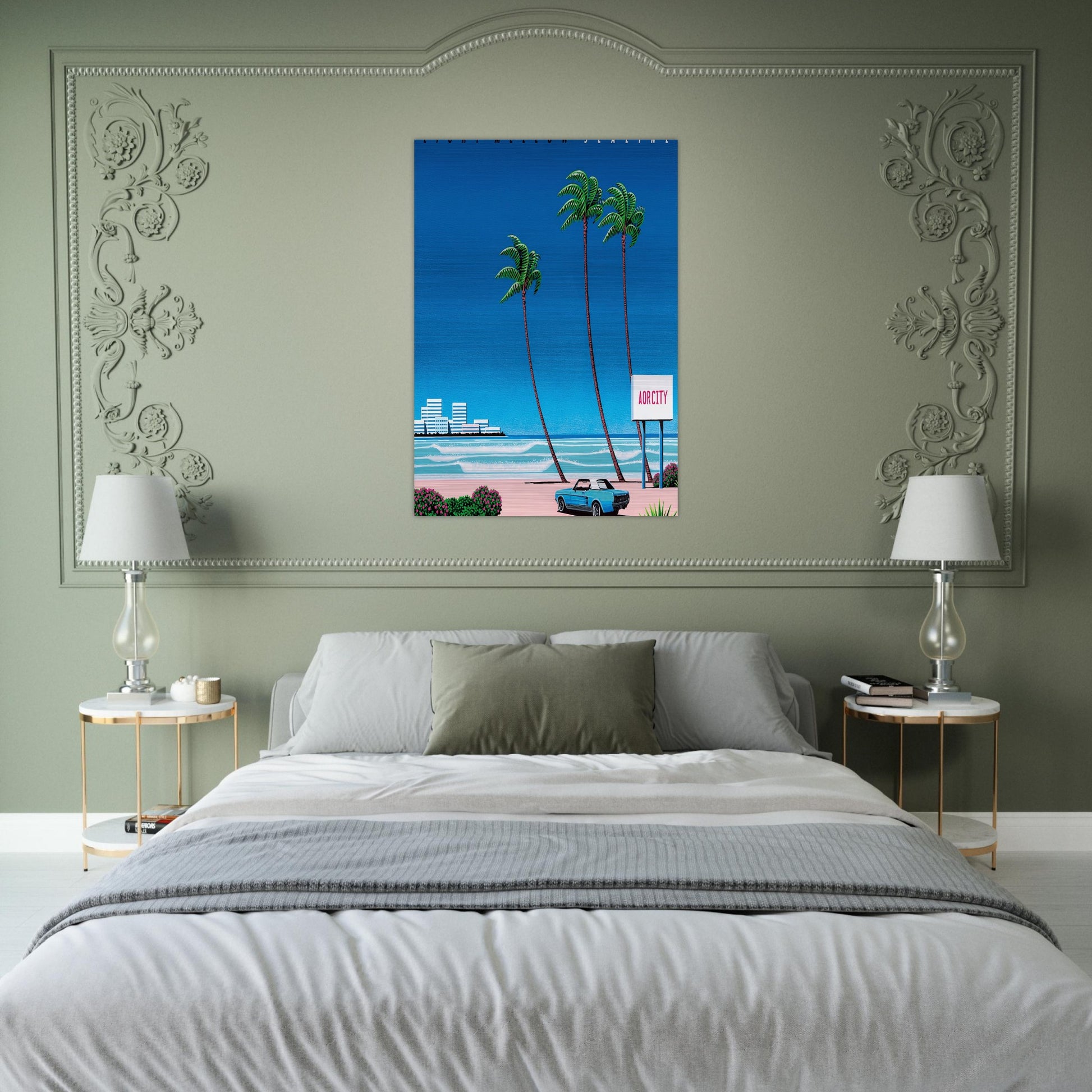 Light Mellow Sealine - Hiroshi Nagai Brushed Aluminum Print - 70x100 cm / 28x40 inches | Hiroshi Nagai Aluminum Print | Hiroshi Nagai Prints