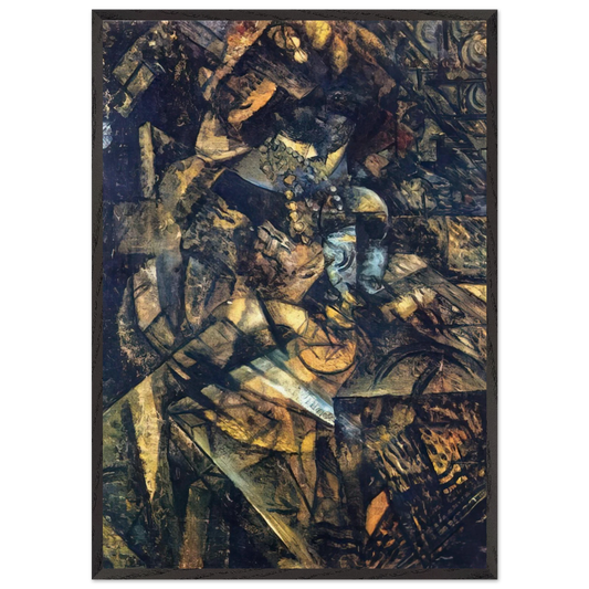 QUIRINAL STABLES - Carlo Carra 70x100 cm / 28x40 inches Framed Art Print – Black Wooden Frame