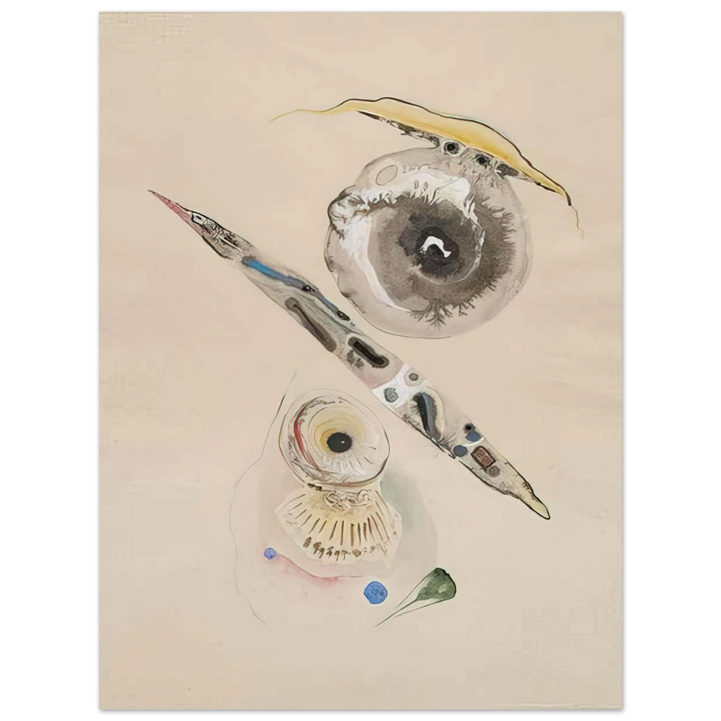 Rudolf Bauer - UNTITLED  75x100 cm / 30x40inches Fine Art Poster