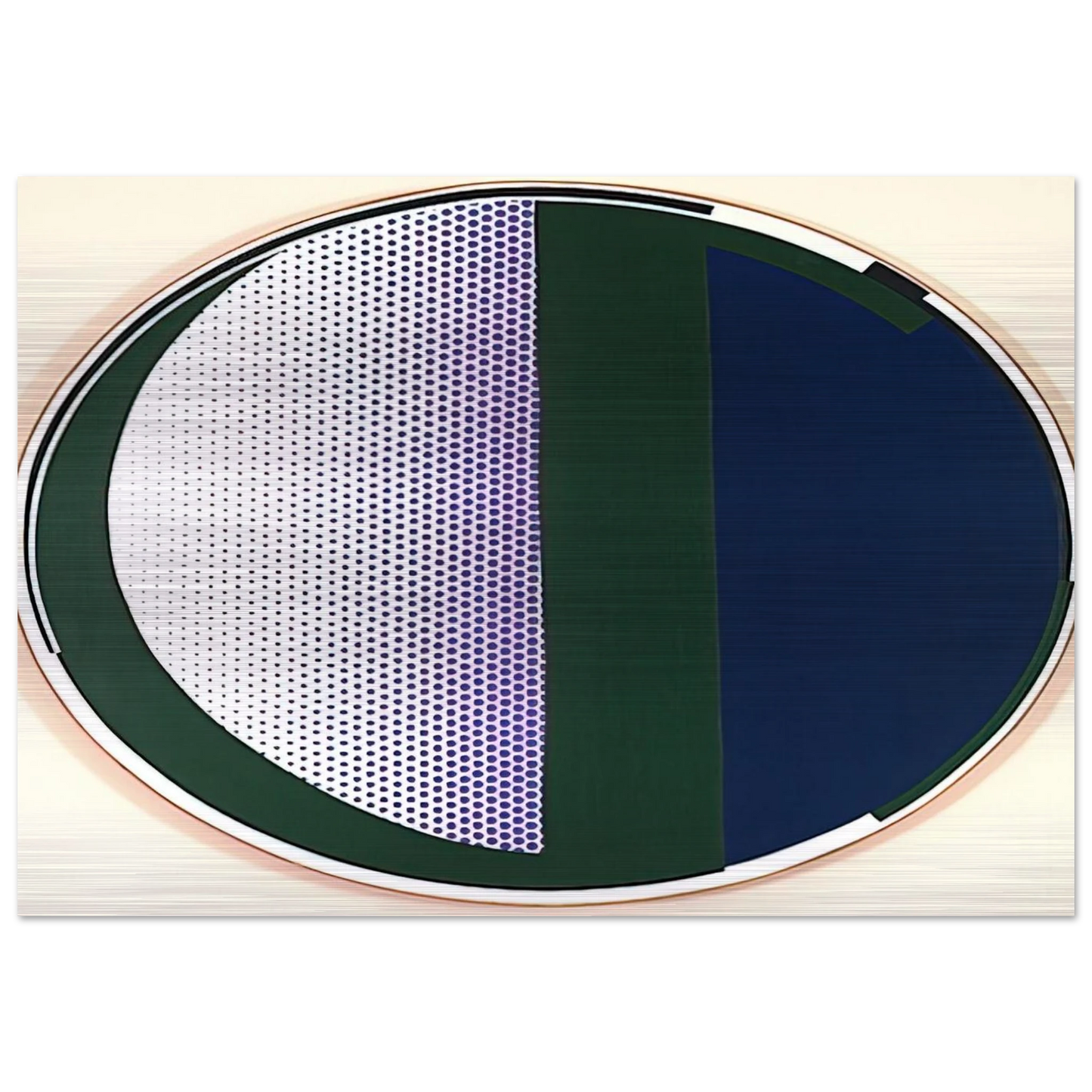 MIRROR 1972 - Roy Lichtenstein Brushed Aluminum Print - 70x100 cm / 28x40 inches | Roy Lichtenstein Aluminum Print | Roy Lichtenstein Prints