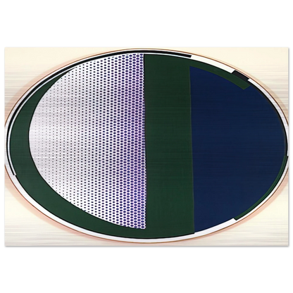 MIRROR 1972 - Roy Lichtenstein Brushed Aluminum Print - 70x100 cm / 28x40 inches | Roy Lichtenstein Aluminum Print | Roy Lichtenstein Prints