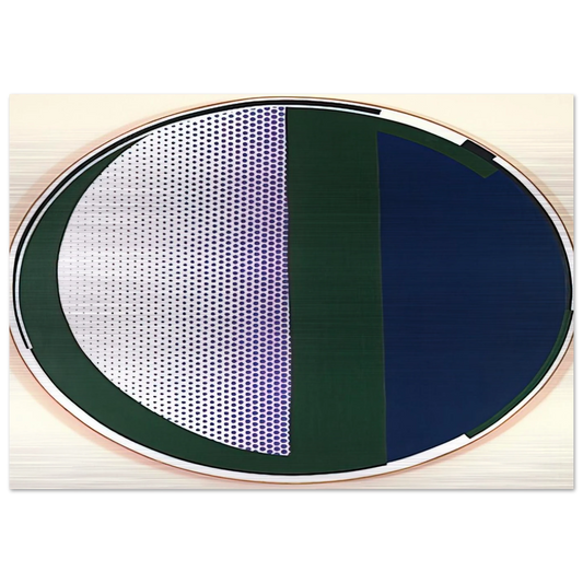 MIRROR 1972 - Roy Lichtenstein Brushed Aluminum Print - 70x100 cm / 28x40 inches | Roy Lichtenstein Aluminum Print | Roy Lichtenstein Prints