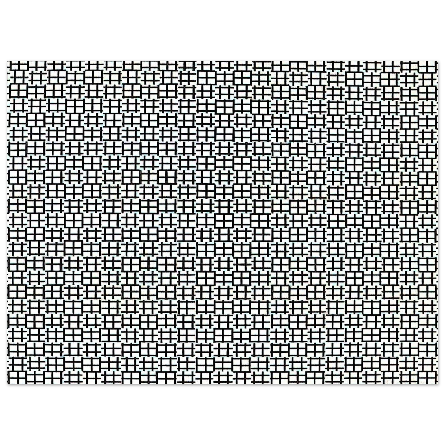 Francois Morellet - Untitled Verticals and Horizontals - 1970  75x100 cm / 30x40inches Fine Art Poster