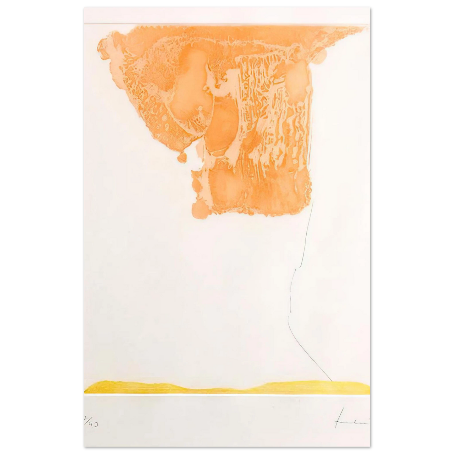 Helen Frankenthaler - Pranzo Italiano - 1973 Wall art - 40x50 cm / 16x20 inches - Premium Wooden Framed Poster With Fine Art Paper-canvas - Black frame