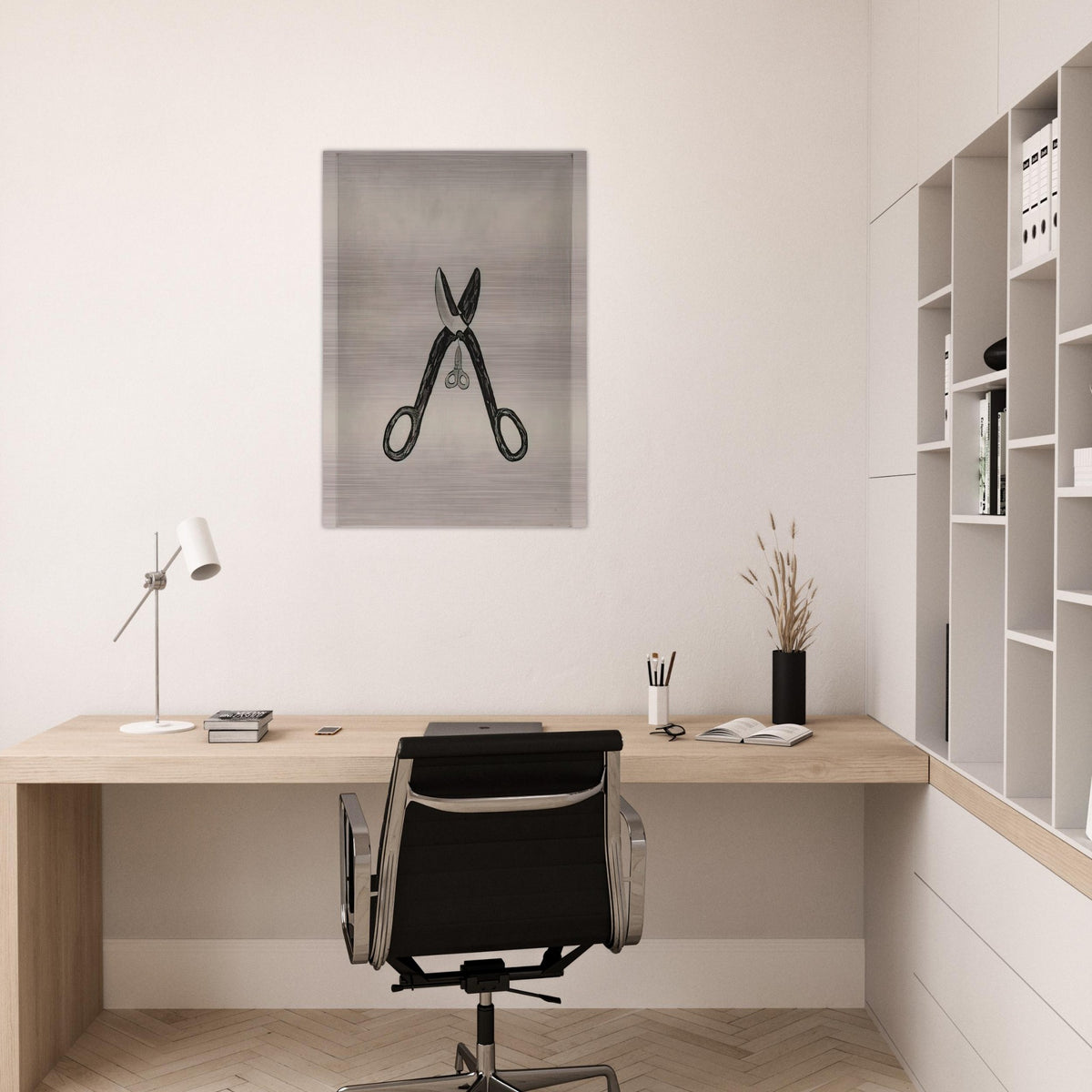 SCISSORS 1994 - Louise Bourgeois Brushed Aluminum Print - 70x100 cm / 28x40 inches | Louise Bourgeois Aluminum Print | Louise Bourgeois Prints