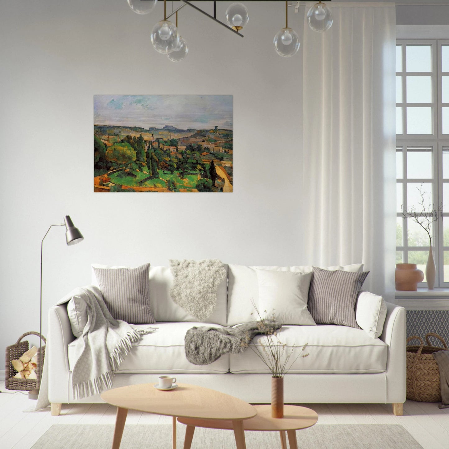 Ile de France Landscape - Paul Cézanne Brushed Aluminum Print - 70x100 cm / 28x40 inches | Paul Cézanne Aluminum Print | Paul Cézanne Prints