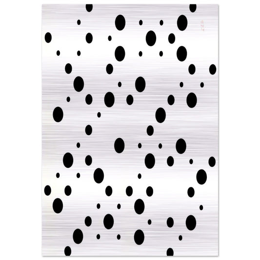 WHITE DISKS 1 - Bridget Riley Brushed Aluminum Print - 70x100 cm / 28x40 inches | Bridget Riley Aluminum Print | Bridget Riley Prints