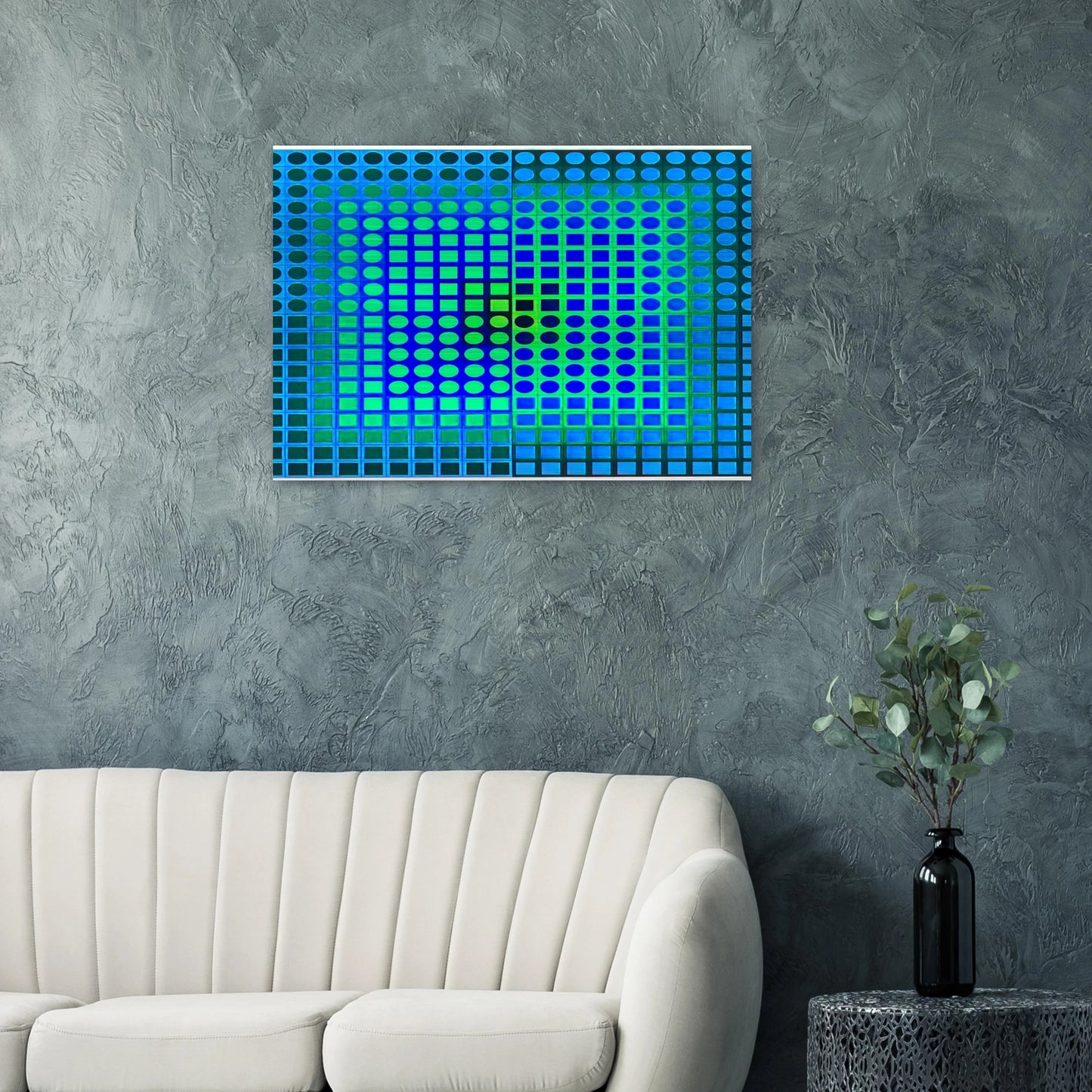 Zoeld V - 1967 - Victor Vasarely Brushed Aluminum Print - 70x100 cm / 28x40 inches | Victor Vasarely Aluminum Print | Victor Vasarely Prints