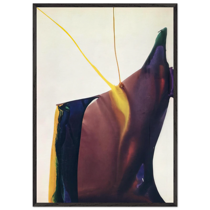 Phenomena Yellow Strike - Paul Jenkins 70x100 cm / 28x40 inches Framed Art Print – Black Wooden Frame