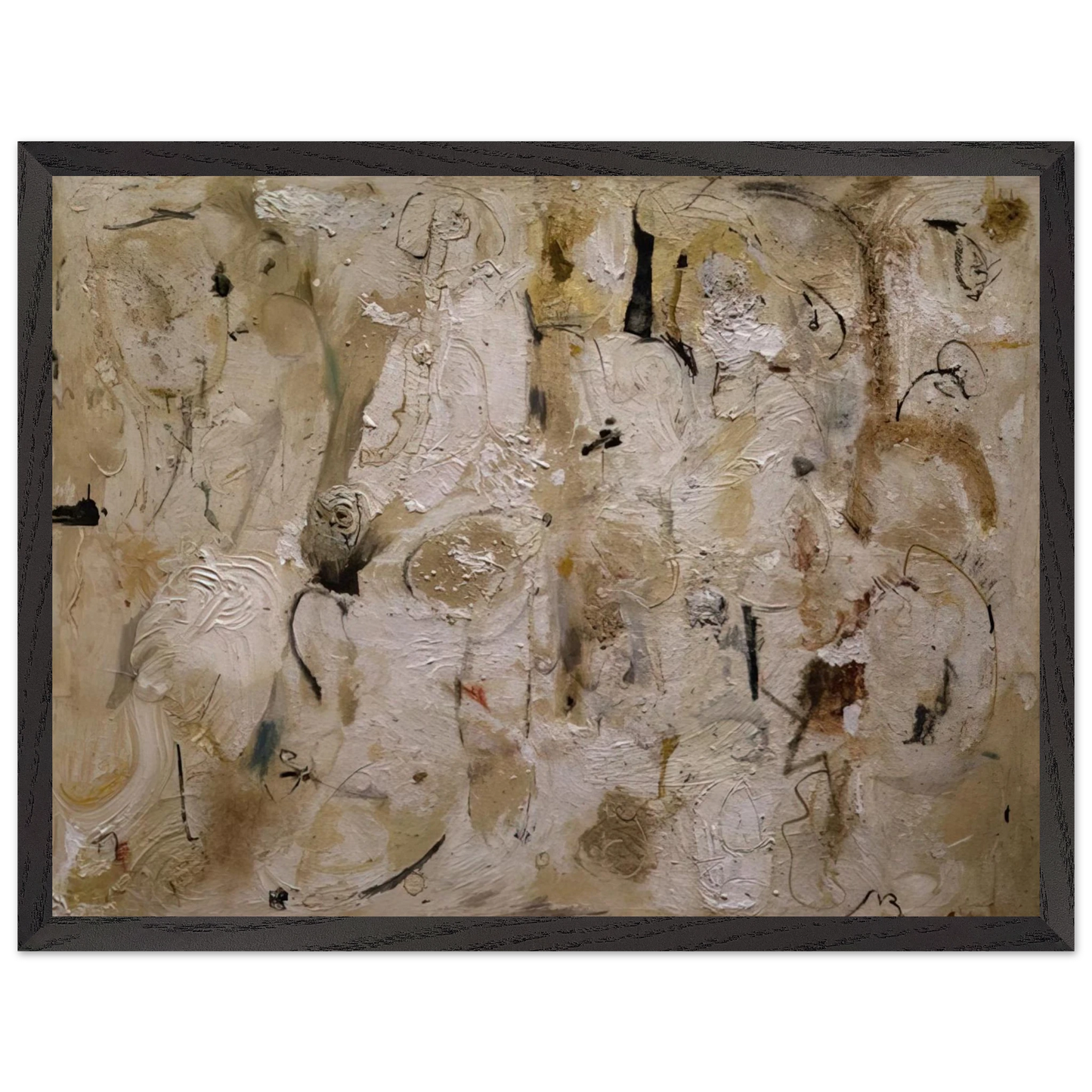 Helen Frankenthaler - Painted on 21st Street - 1951 Wall art - 50x70 cm / 20x28 inches - Premium Wooden Framed Poster With Fine Art Paper-canvas - White frame