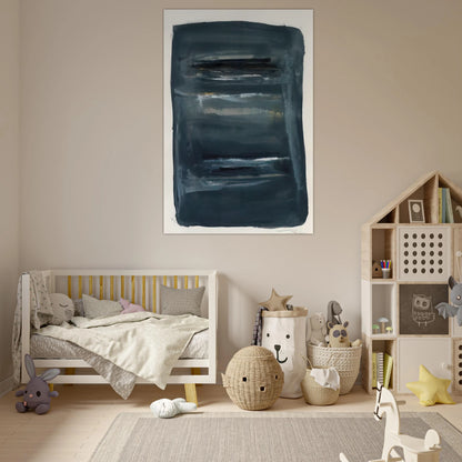 Abstract with Blue and Black - Abstract Expressionism - Larry Zox Art Prints - 100x150 cm / 40x60″ inches | Larry Zox Poster | Larry Zox Prints