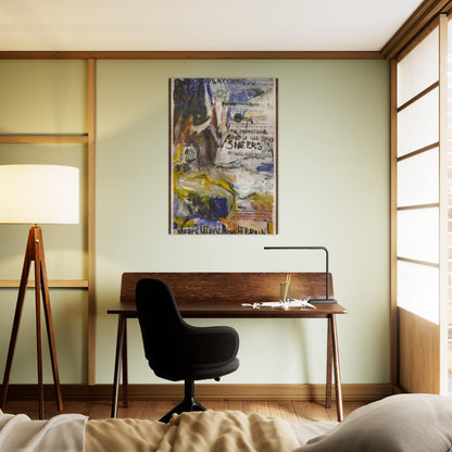 THE ORANGES NO 1 BLACK CROWS 1949 - Grace Hartigan Brushed Aluminum Print - 70x100 cm / 28x40 inches | Grace Hartigan Aluminum Print | Grace Hartigan Prints