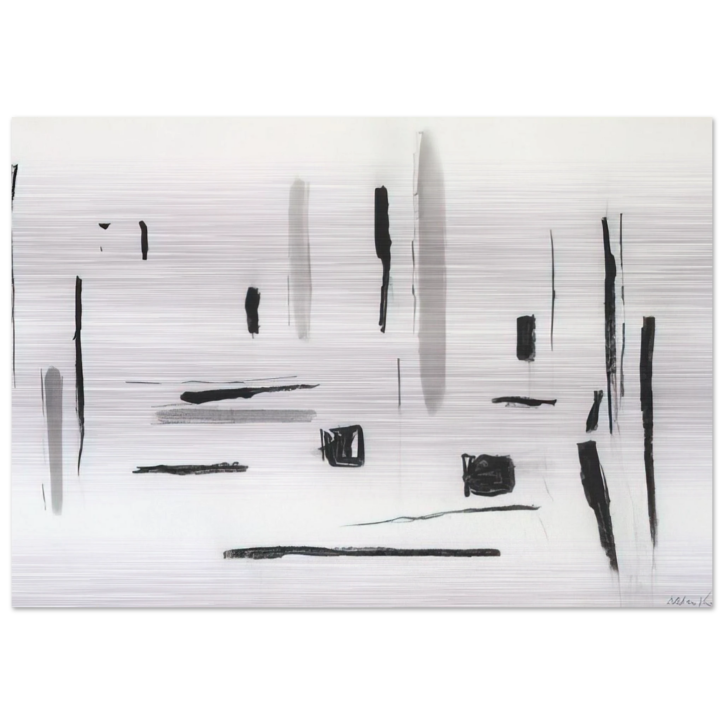 UNTITLED 1977 - Esteban Vicente Brushed Aluminum Print - 70x100 cm / 28x40 inches | Esteban Vicente Aluminum Print | Esteban Vicente Prints