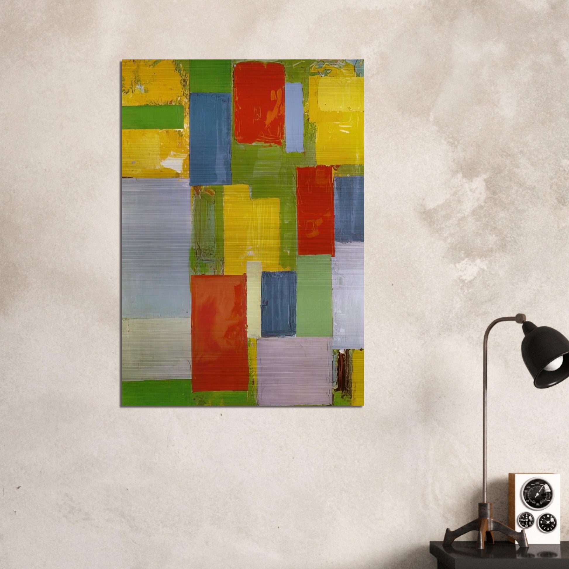 Abstract Euphony - Hans Hofmann Brushed Aluminum Print - 70x100 cm / 28x40 inches | Hans Hofmann Aluminum Print | Hans Hofmann Prints