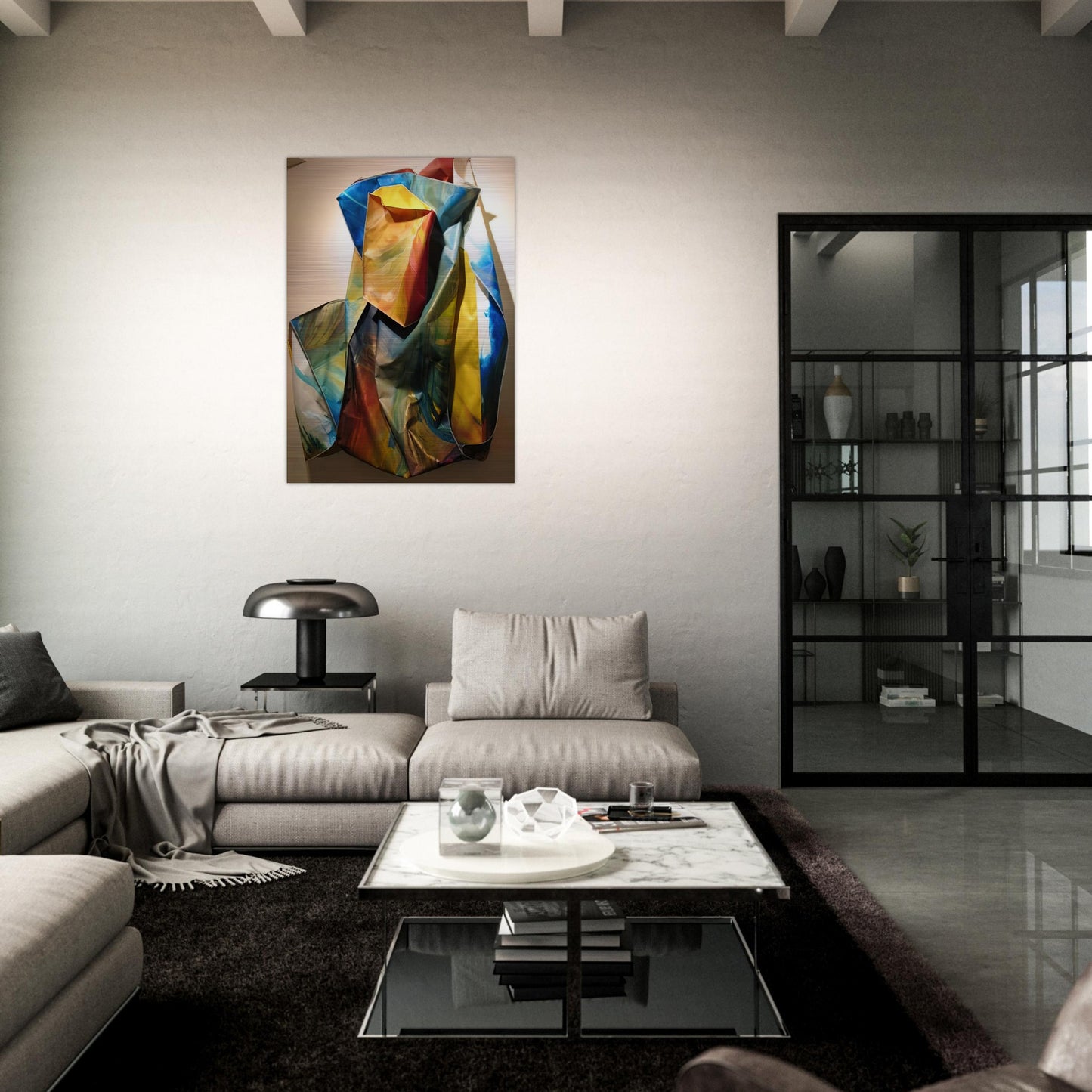 Sac 1 - Sam Gilliam Brushed Aluminum Print - 70x100 cm / 28x40 inches | Sam Gilliam Aluminum Print | Sam Gilliam Prints