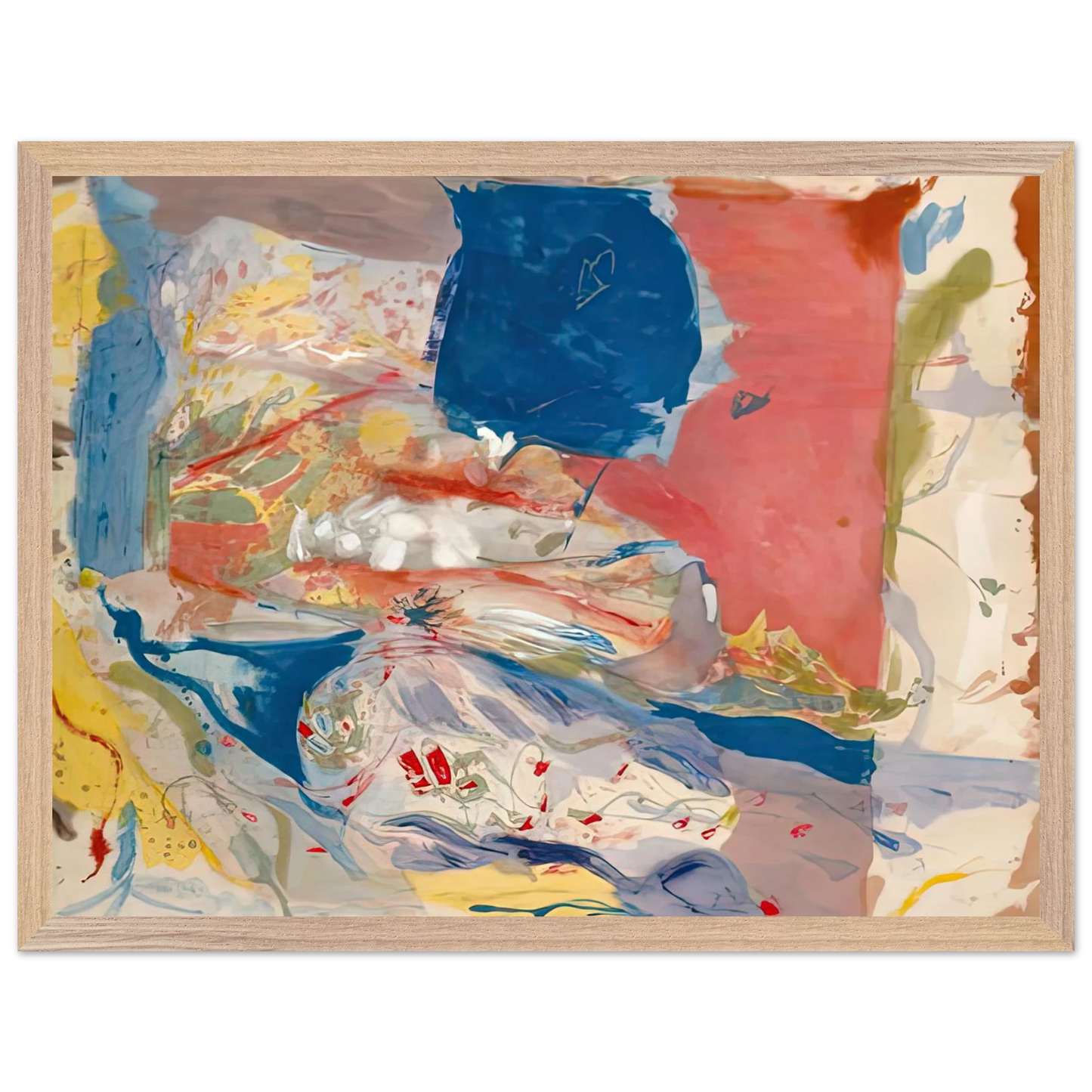 Helen Frankenthaler - Lorelei, 1957- Wall Art - 21x29.7 cm / 8x12" - Premium Wooden Framed Poster With Fine Art Paper-canvas - Black frame