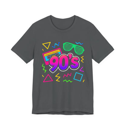 Oldschool-Musik der 90er – Arcade-Vibes. Klassischer 90er-Jahre-Vintage-Look. Retro-T-Shirt „I Heart The Nineties“ aus den 90ern.