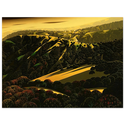 Eyvind Earle - Santa Cruz Mountains  75x100 cm / 30x40inches Fine Art Poster