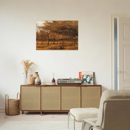 Landscape with Trees - Vincent van Gogh Brushed Aluminum Print - 70x100 cm / 28x40 inches | Vincent van Gogh Aluminum Print | Vincent van Gogh Prints