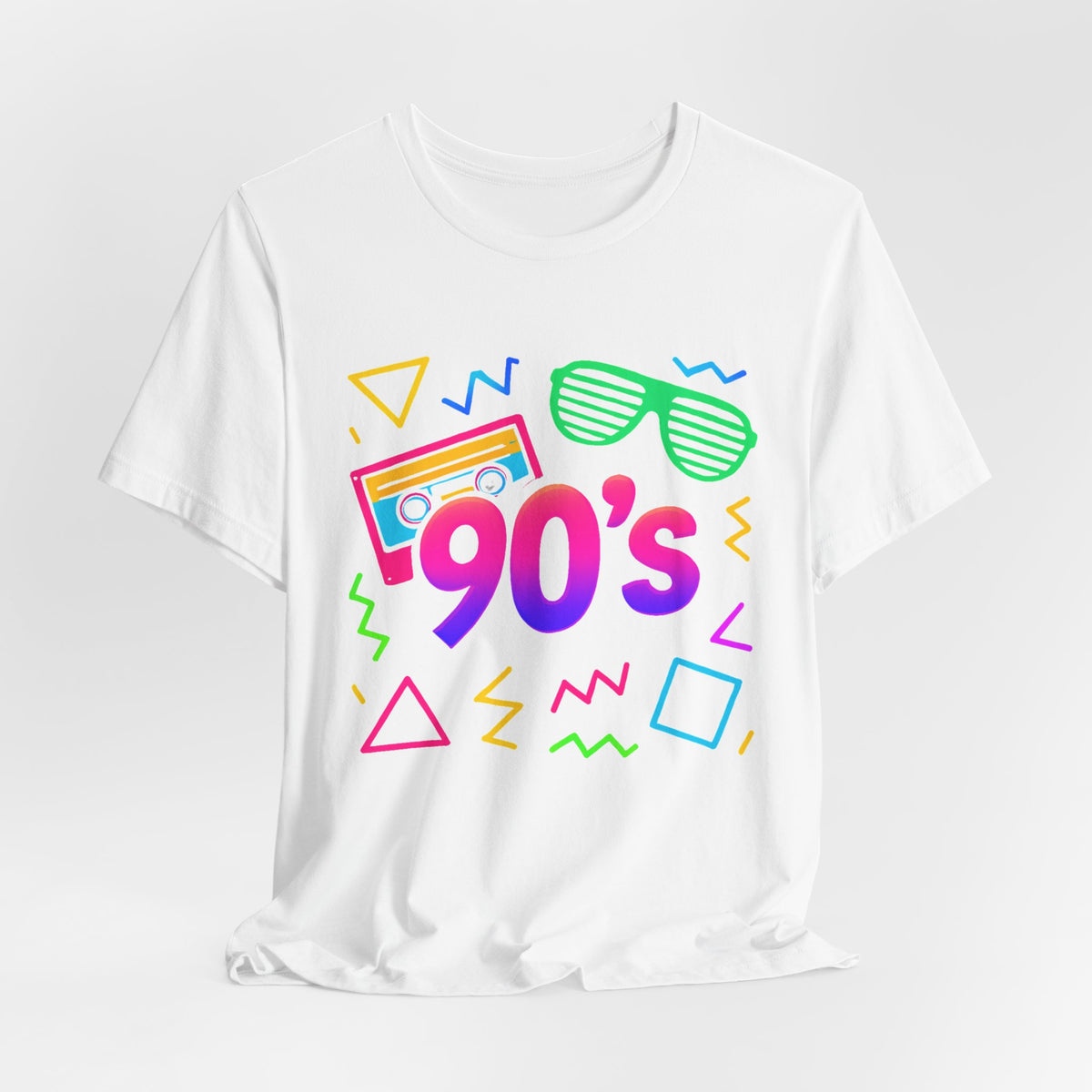 Oldschool-Musik der 90er – Arcade-Vibes. Klassischer 90er-Jahre-Vintage-Look. Retro-T-Shirt „I Heart The Nineties“ aus den 90ern.