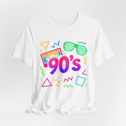 Oldschool-Musik der 90er – Arcade-Vibes. Klassischer 90er-Jahre-Vintage-Look. Retro-T-Shirt „I Heart The Nineties“ aus den 90ern.