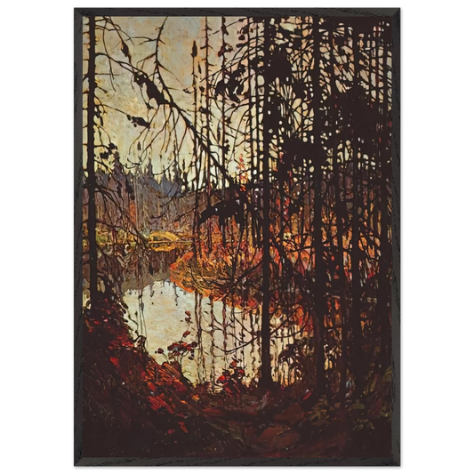 NORTHERN RIVER 1915 - Tom Thomson 70x100 cm / 28x40 inches Framed Art Print – Black Wooden Frame